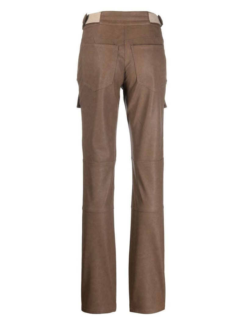 MISBHV leather-effect cargo trousers outlook