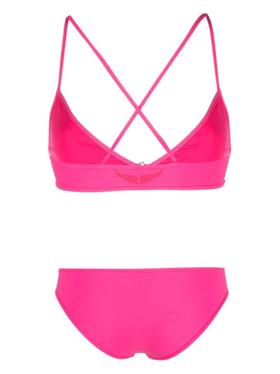 Zadig & Voltaire logo-print crossover shoulder-straps bikini outlook