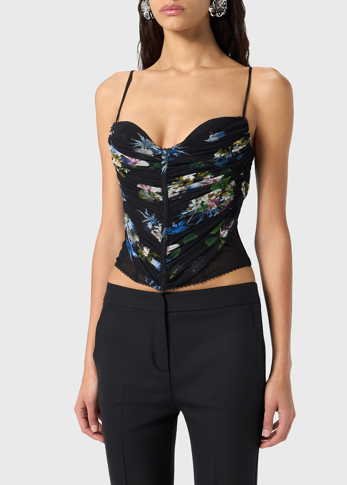 TOP TULLE PRINTED BUSTIER - 5
