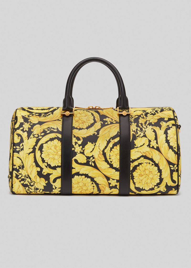 Barocco Print Leather Travel Bag 1