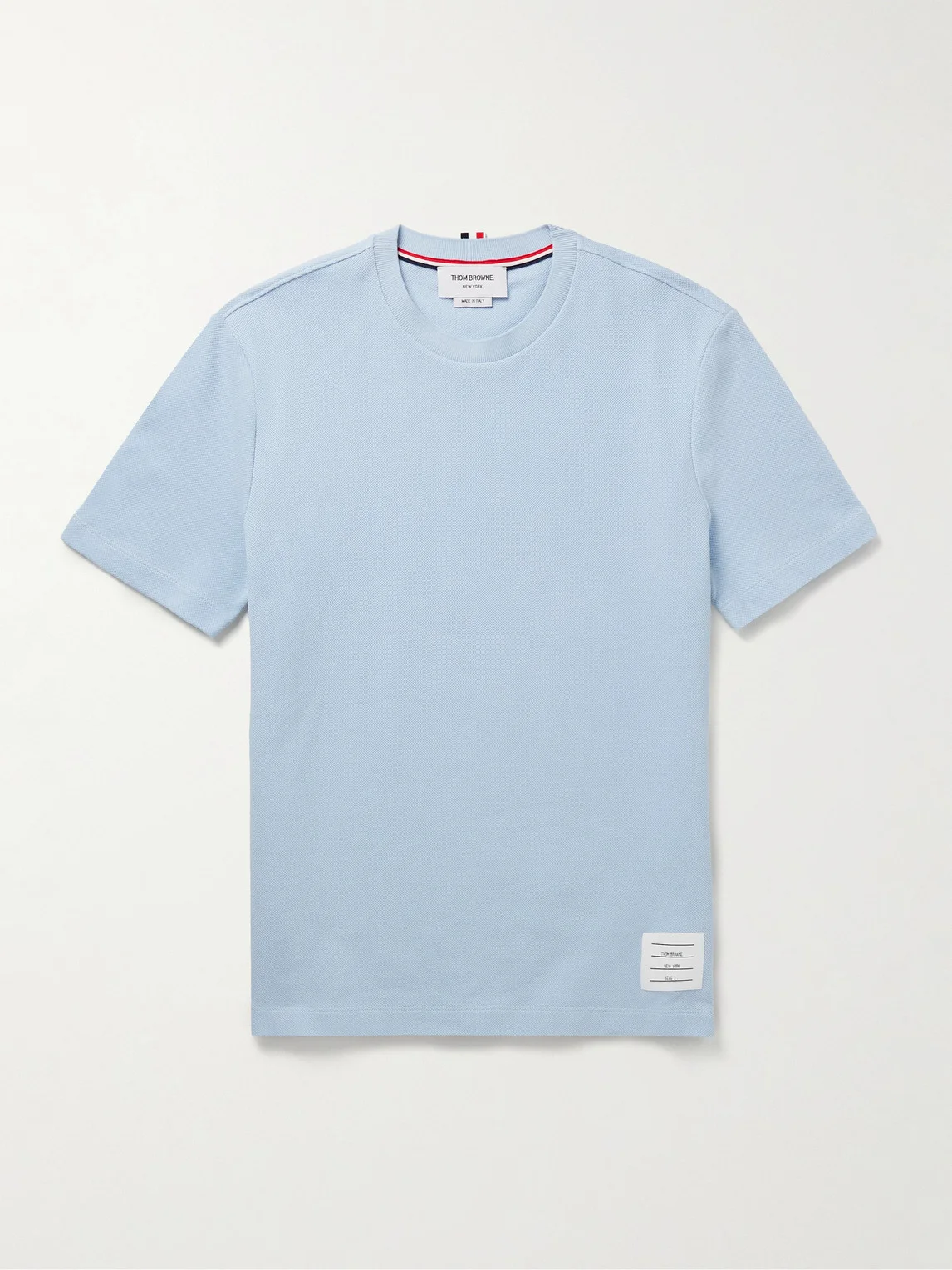 Logo-Appliquéd Striped Cotton-Piqué T-Shirt - 1