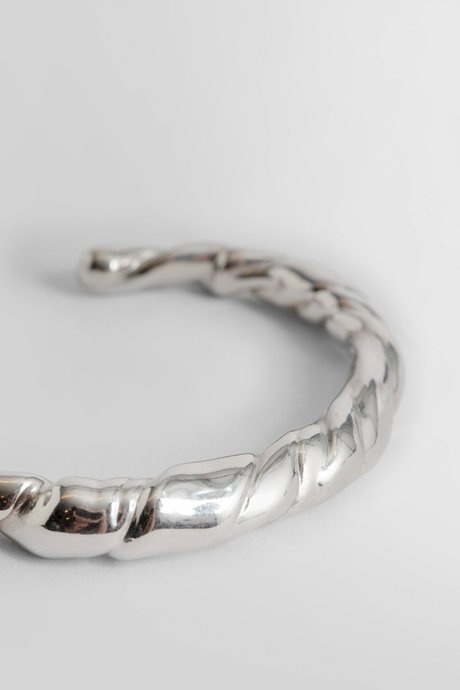 Loewe women's silver thin nappa twist cuff in sterling silver - 4