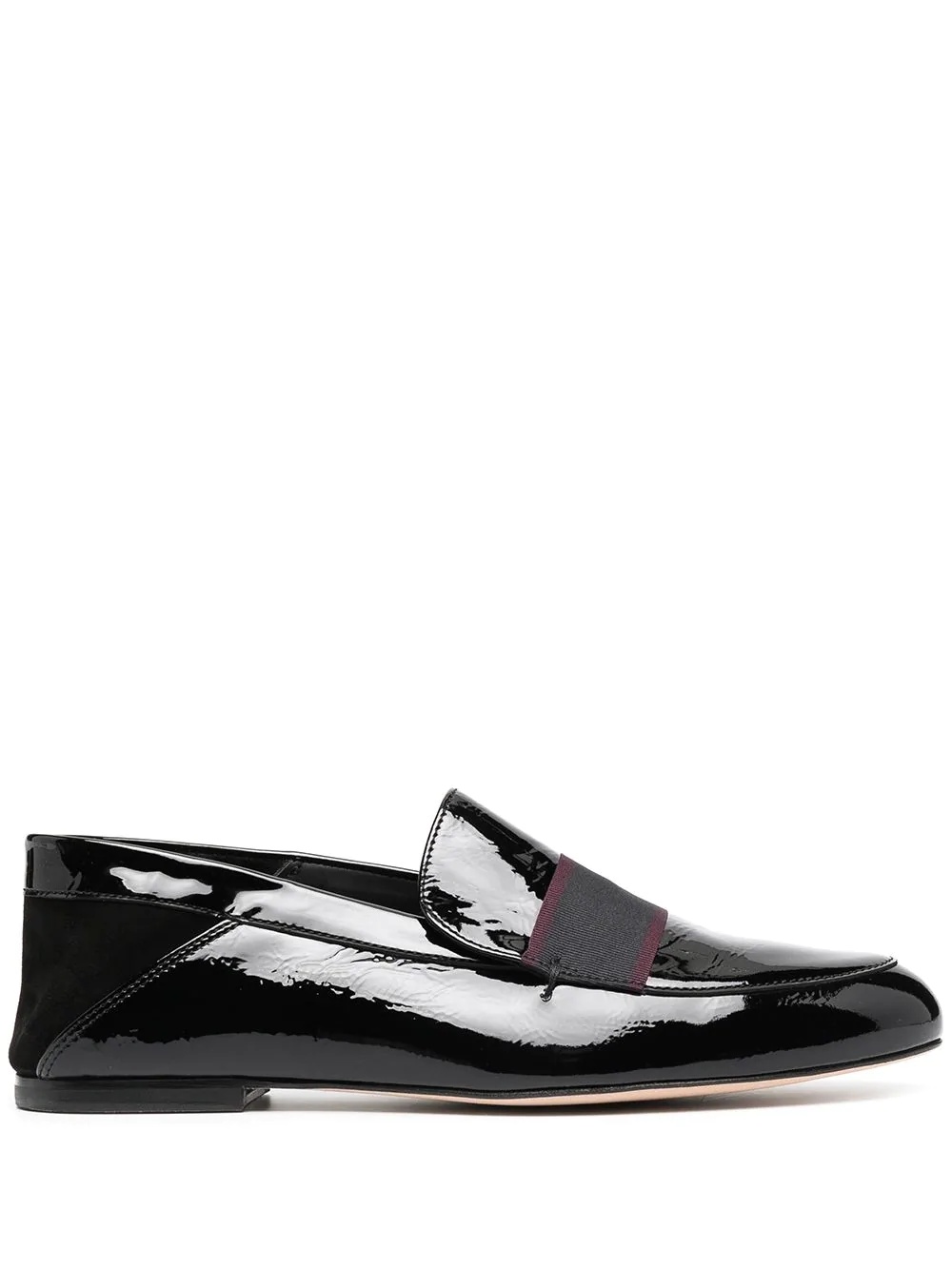 vinyl leather slip-on loafers - 1