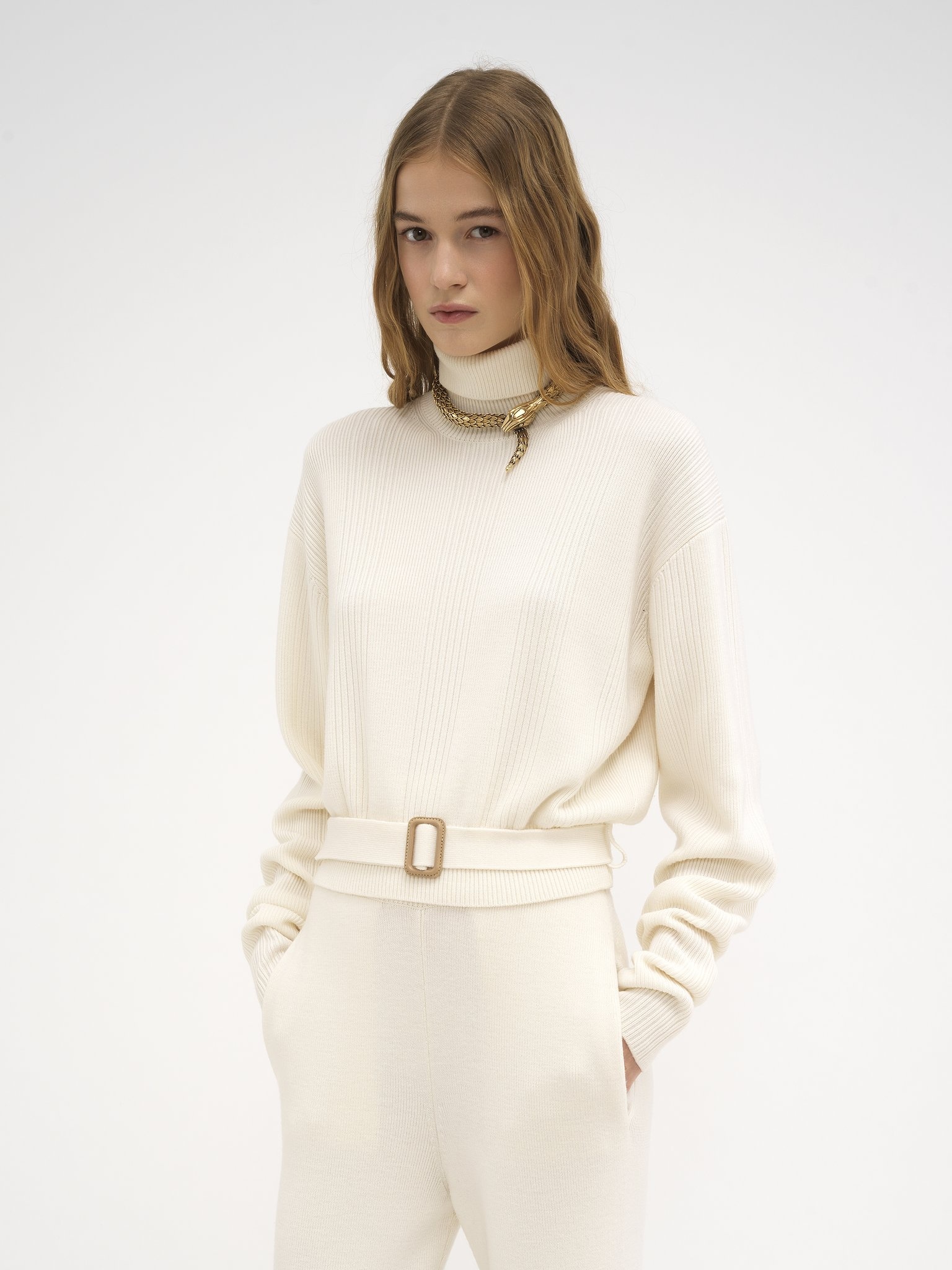 TURTLENECK SWEATER IN WOOL KNIT - 4