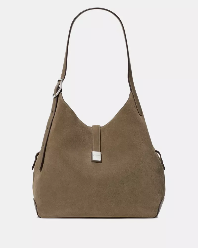 Deco Suede Large Shoulder Bag - 1