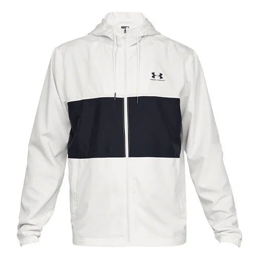 Under Armour Sportstyle Wind Jacket 'White Black' 1329297-112 - 1