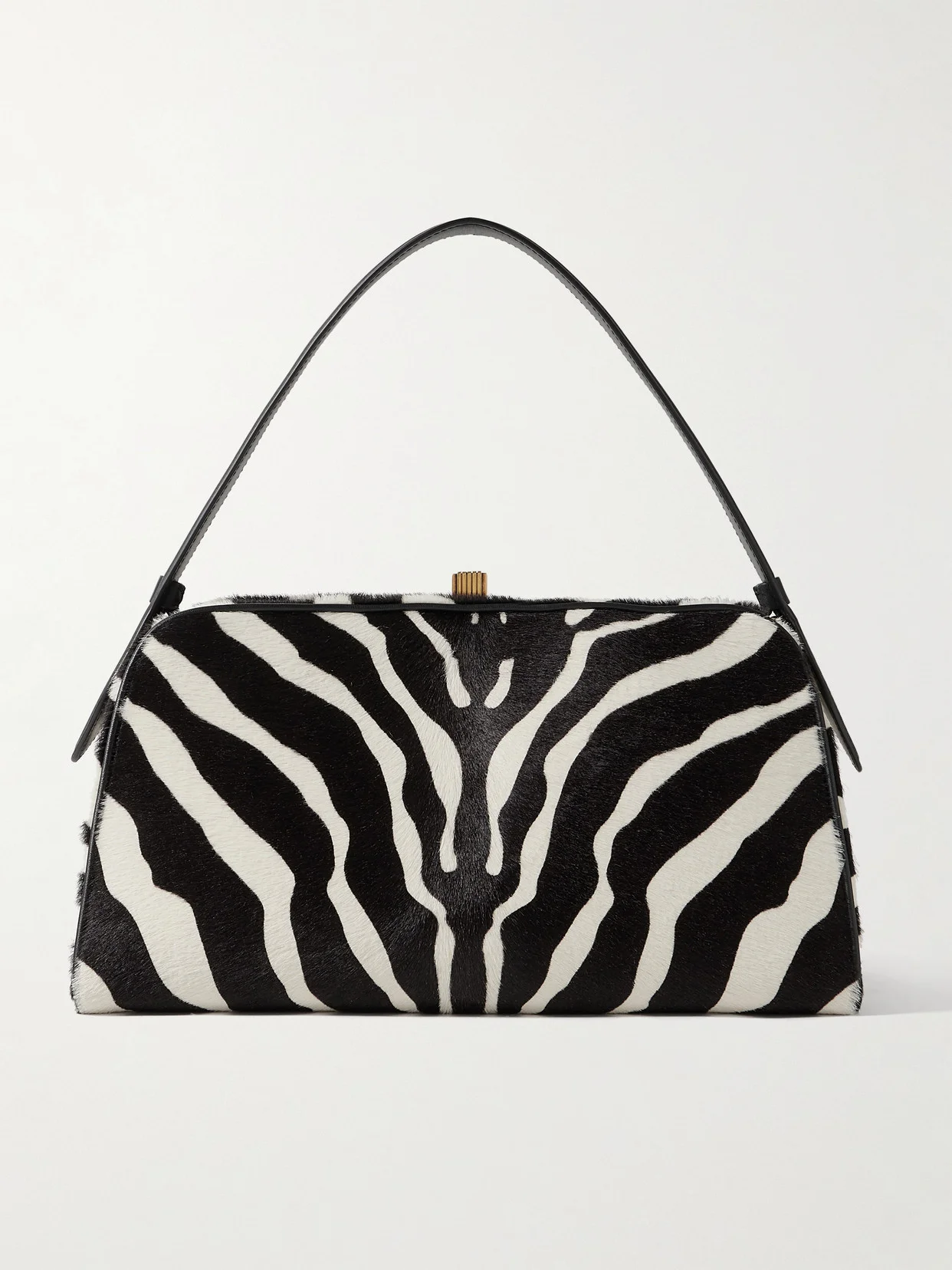 Cate Leather-trimmed Zebra-print Calf Hair Tote - 1