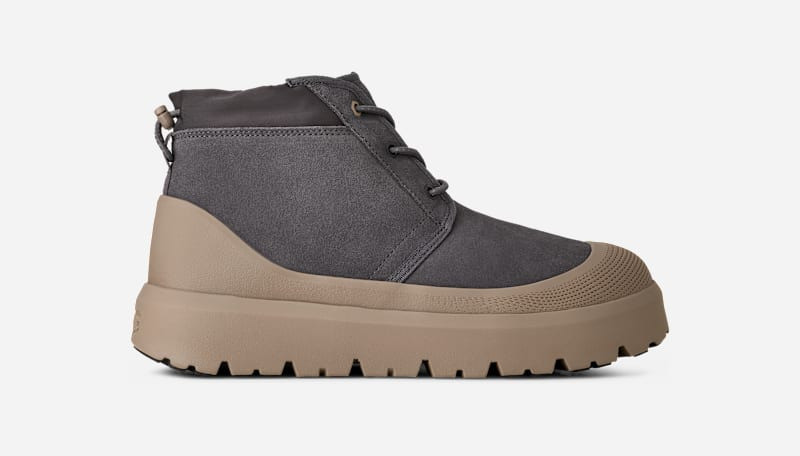 ® Men's Neumel Weather Hybrid Suede/Waterproof Classic Boots in Obsidian/Cobble Grey 1