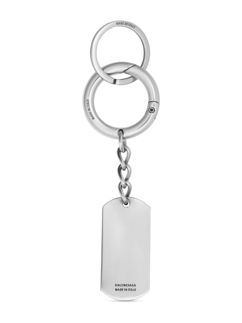 logo-engraved polished-finish keyring - 2