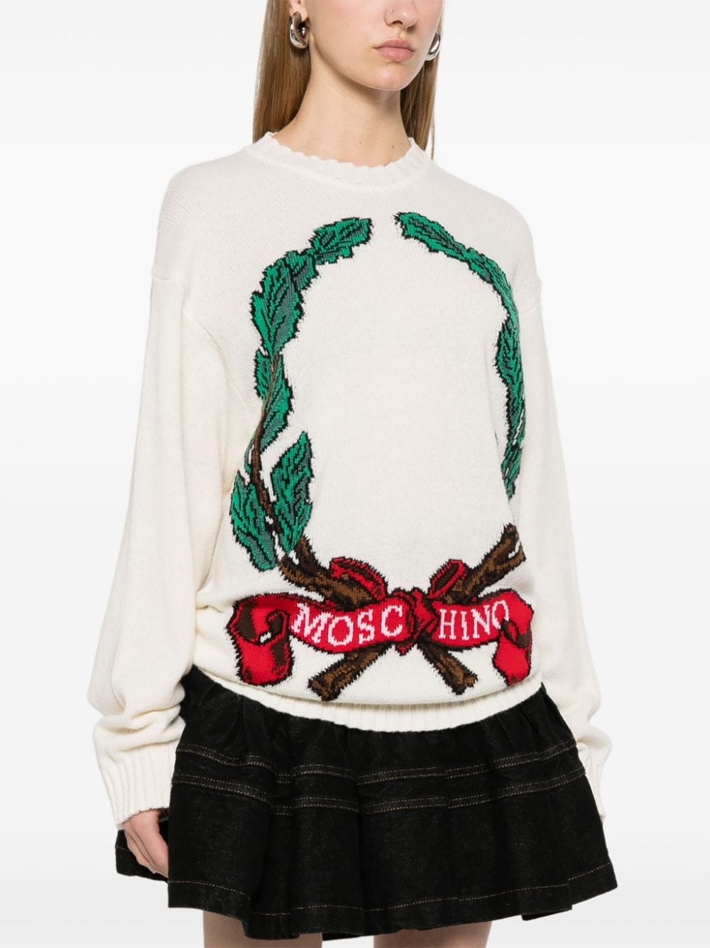 logo-jacquard sweater - 3