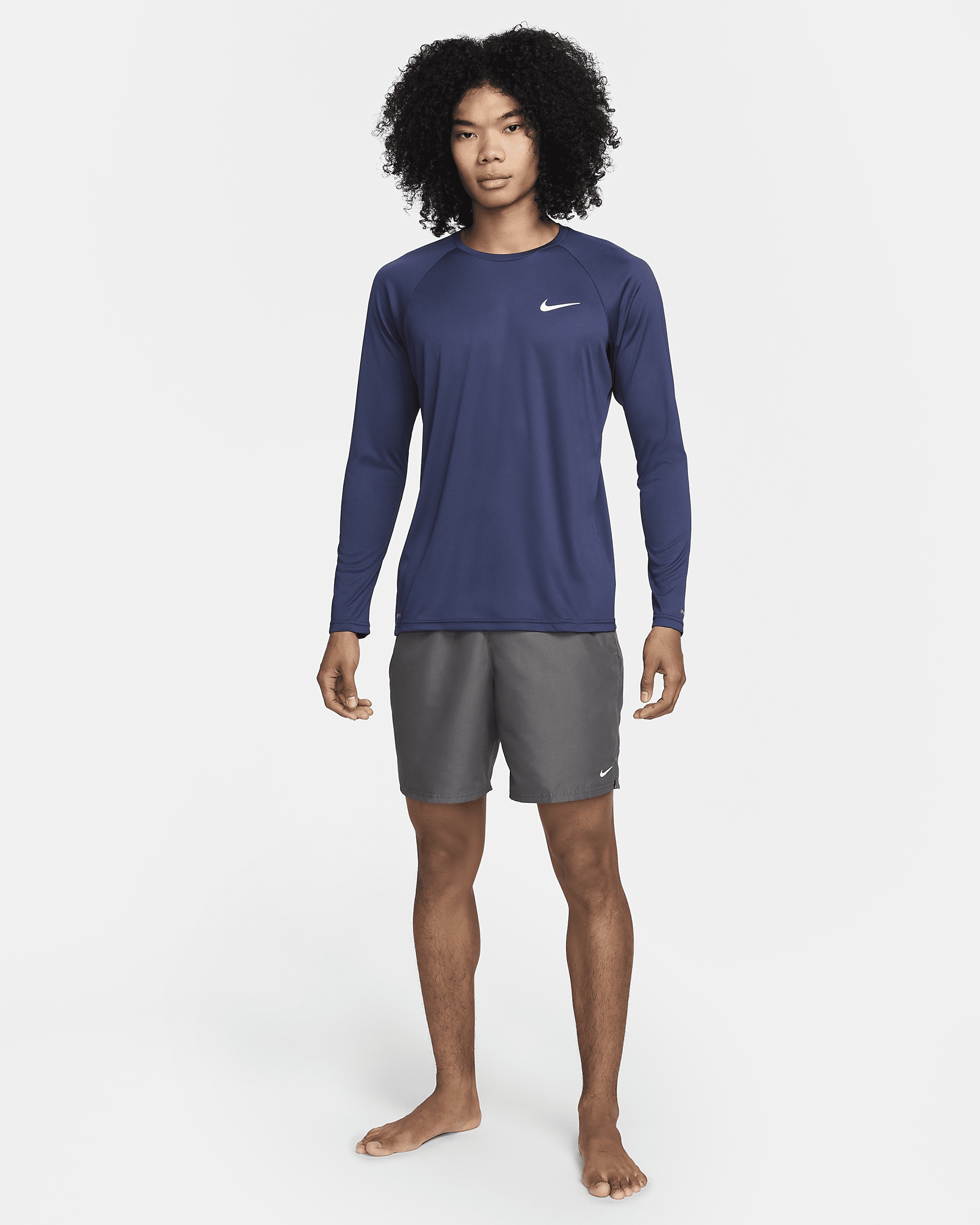 Nike Men's Essential Long-Sleeve Hydroguard Swim Shirt - 6