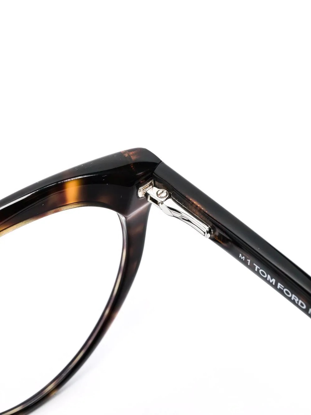 tortoiseshell-effect cat-eye glasses - 3