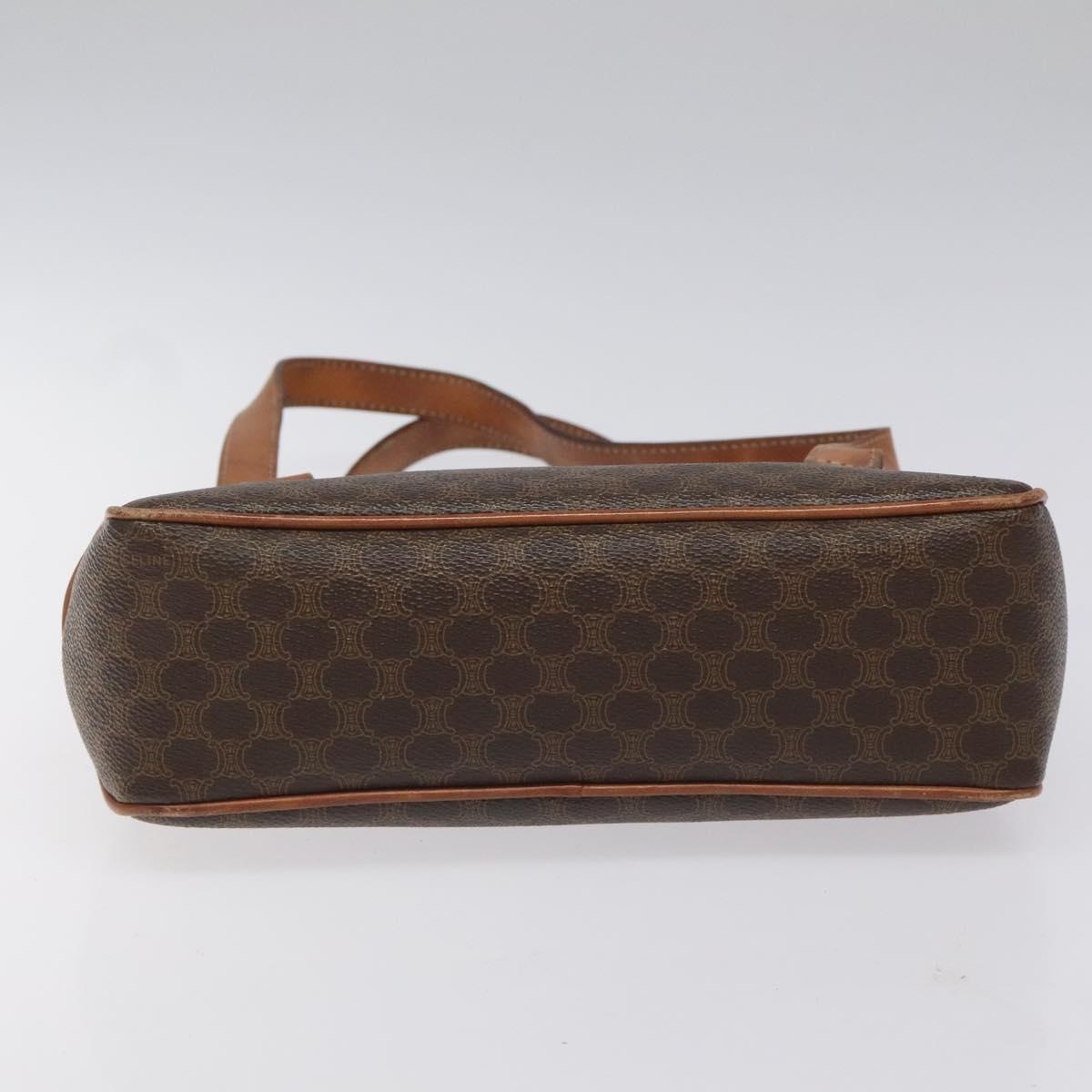 CELINE Macadam Canvas Hand Bag Pvc Leather Brown - 9