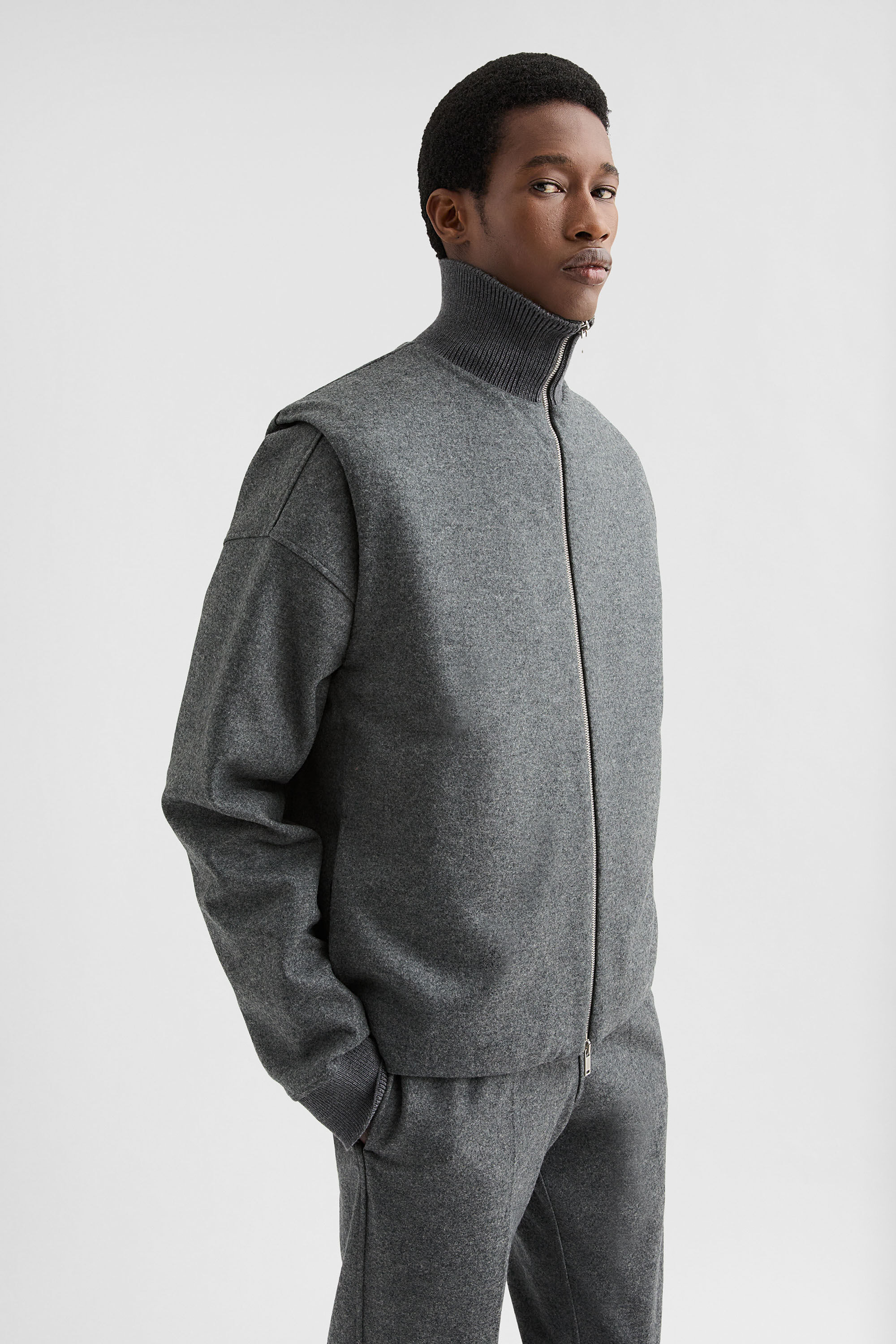 Wool Melton Padded Vest - 4
