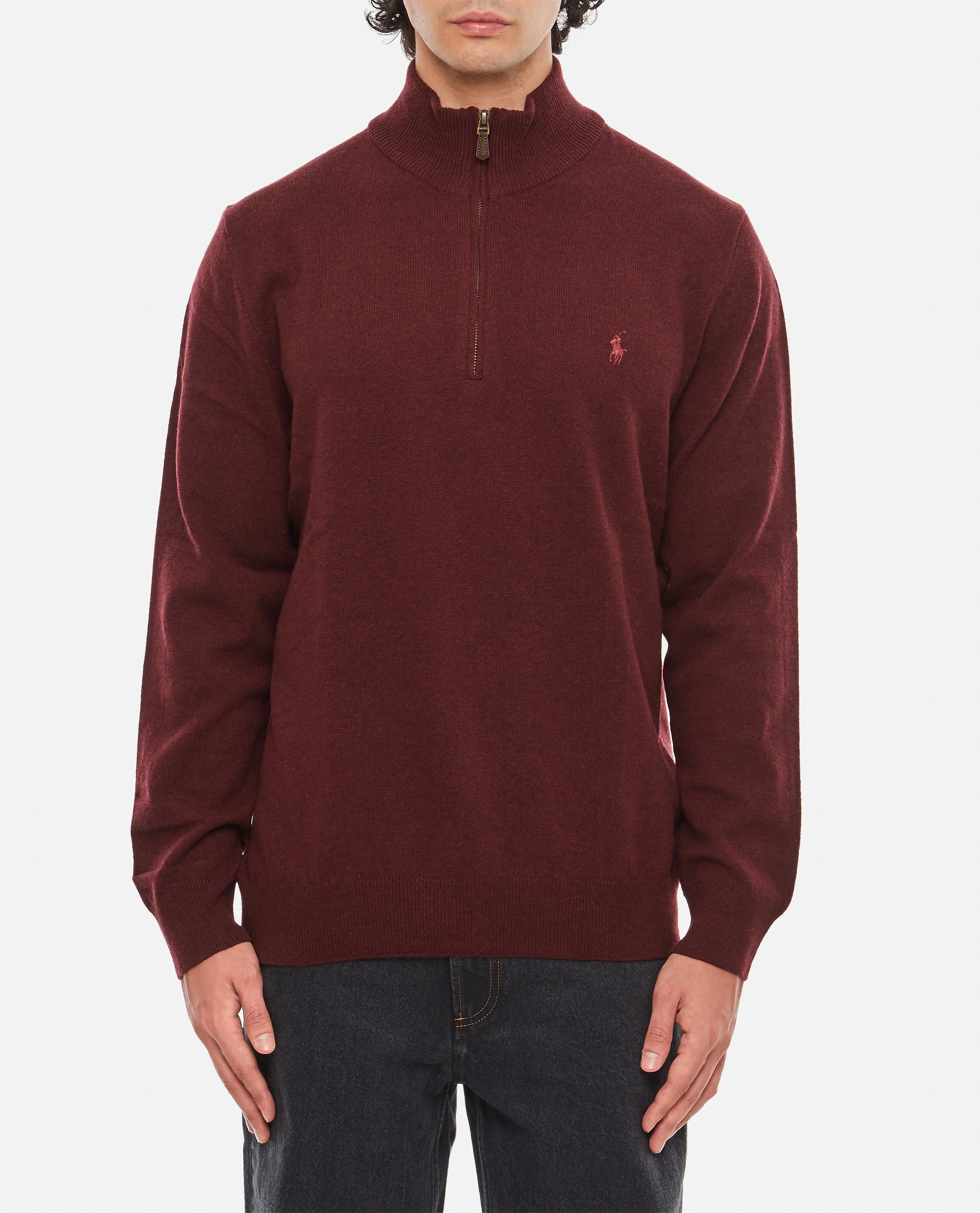 Wool sweater with zip - 1