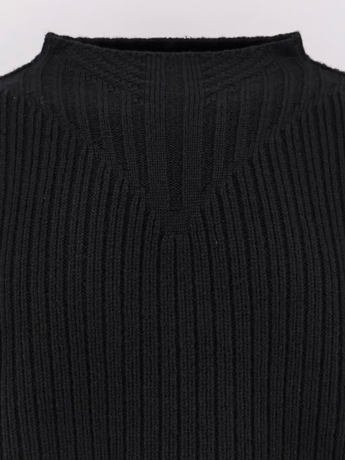 Rick Owens Fisherman Round Neck Virgin Wool Sweater - 3