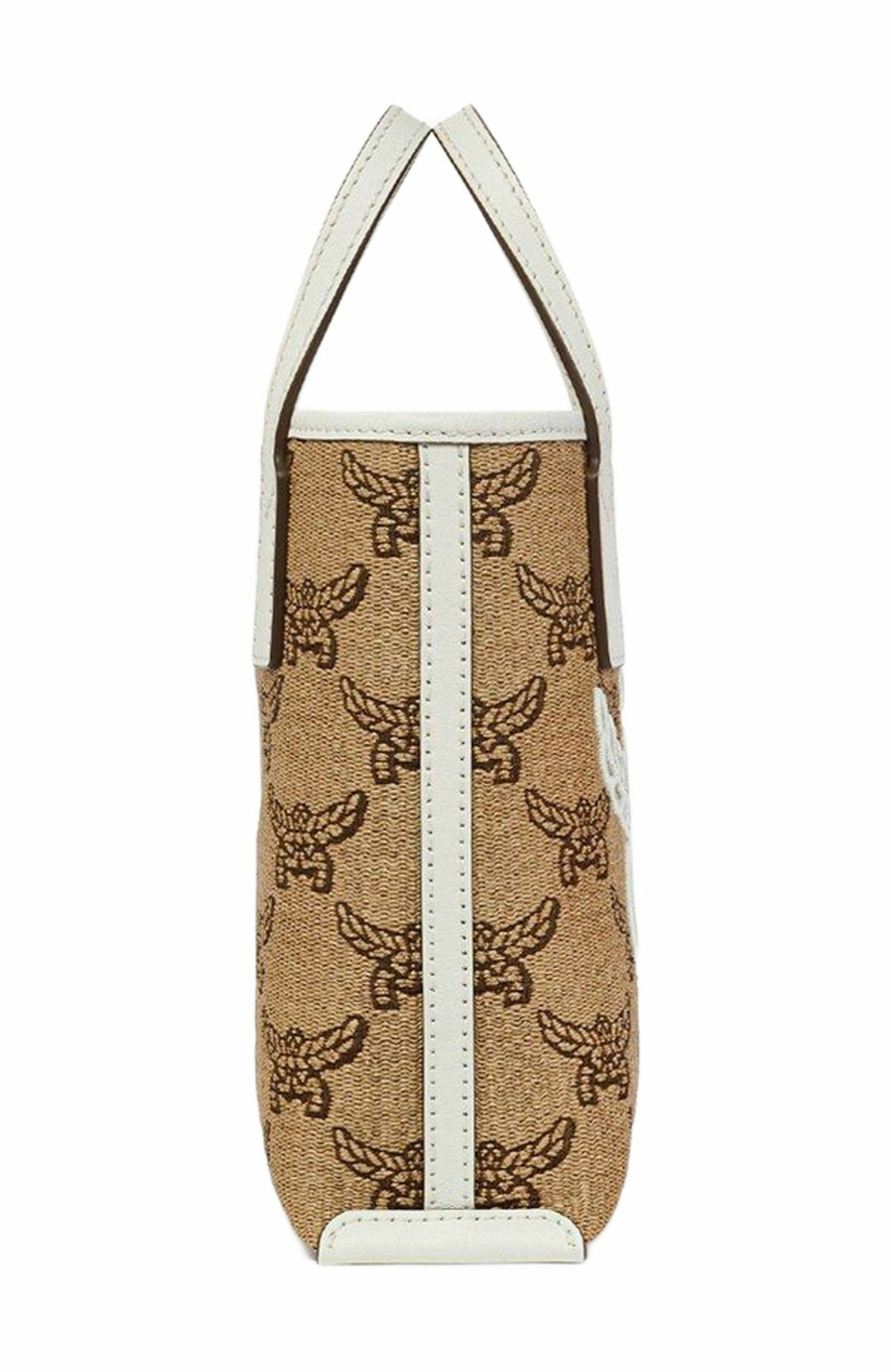 MCM Himmel Crossbody in Lauretos Raffia Jacquard in Beige at Nordstrom - 4