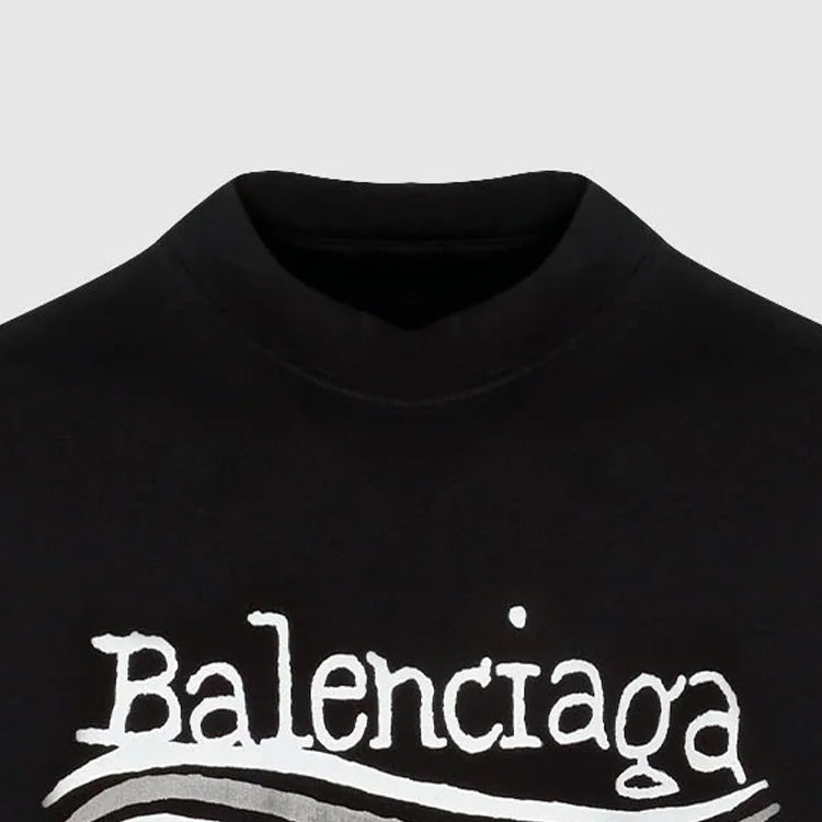 Balenciaga Hand-Drawn Balenciaga T-Shirt 'Black' 641675TNVE71197 - 5