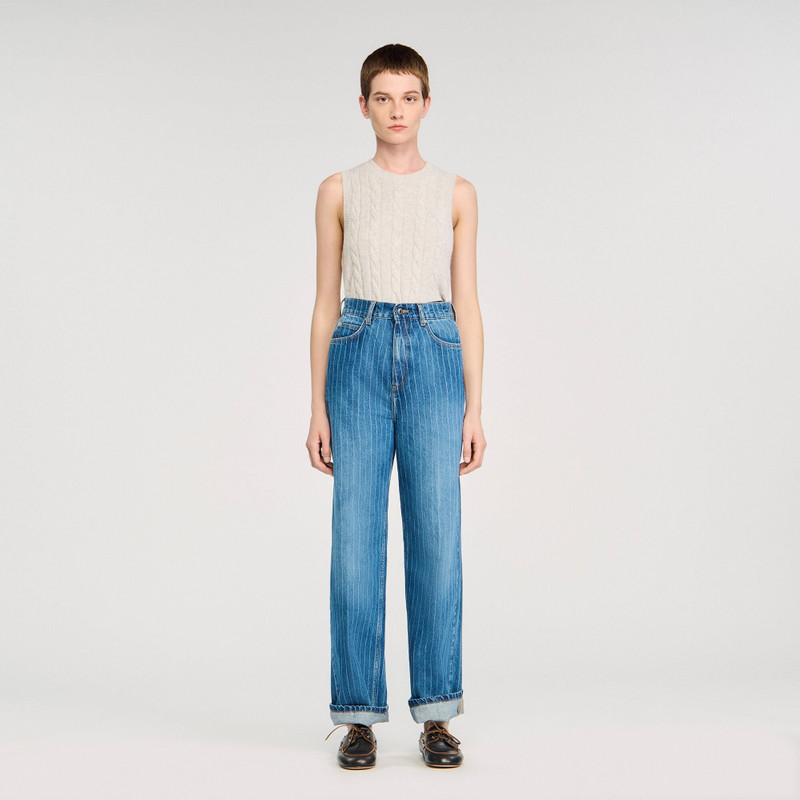 Sandro WIDE-LEG STRIPED JEANS outlook