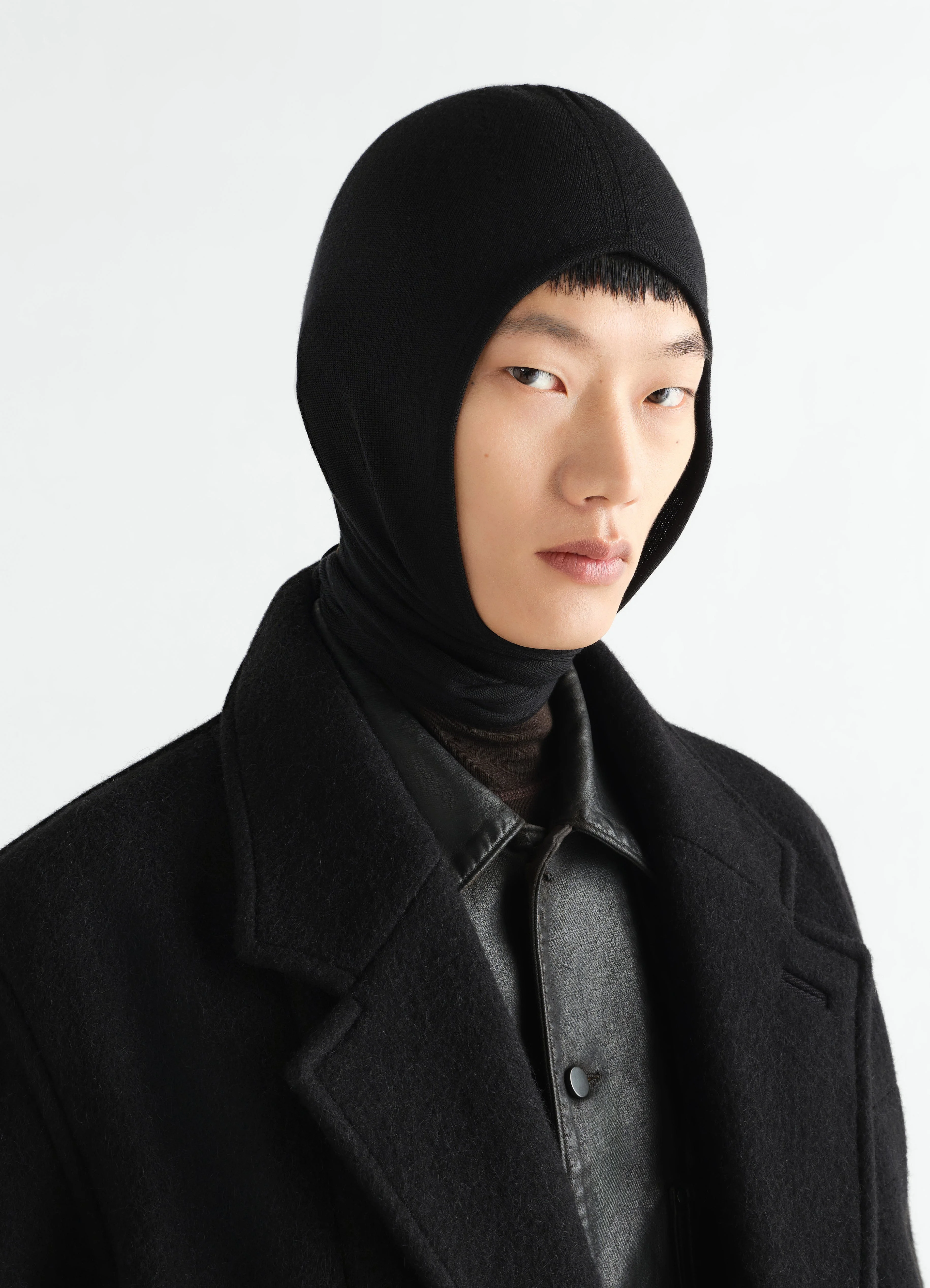 HEAD SCARF IN FINE WOOL - 1