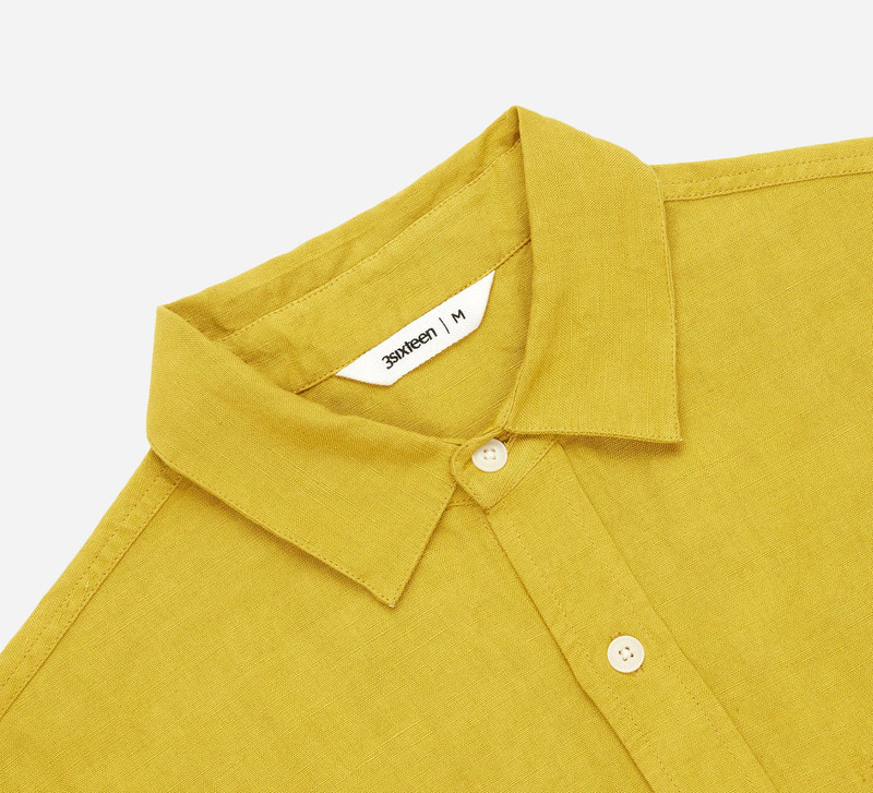 Mechanic Shirt - Chartreuse Linen/Viscose 3