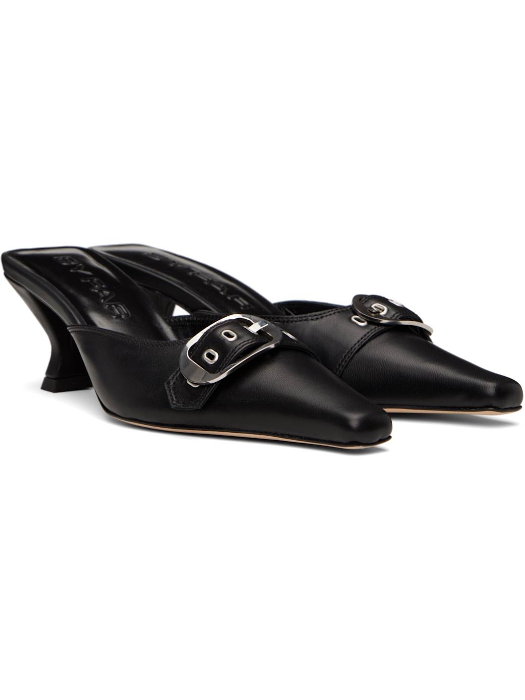 Black Evelyn Mules - 4