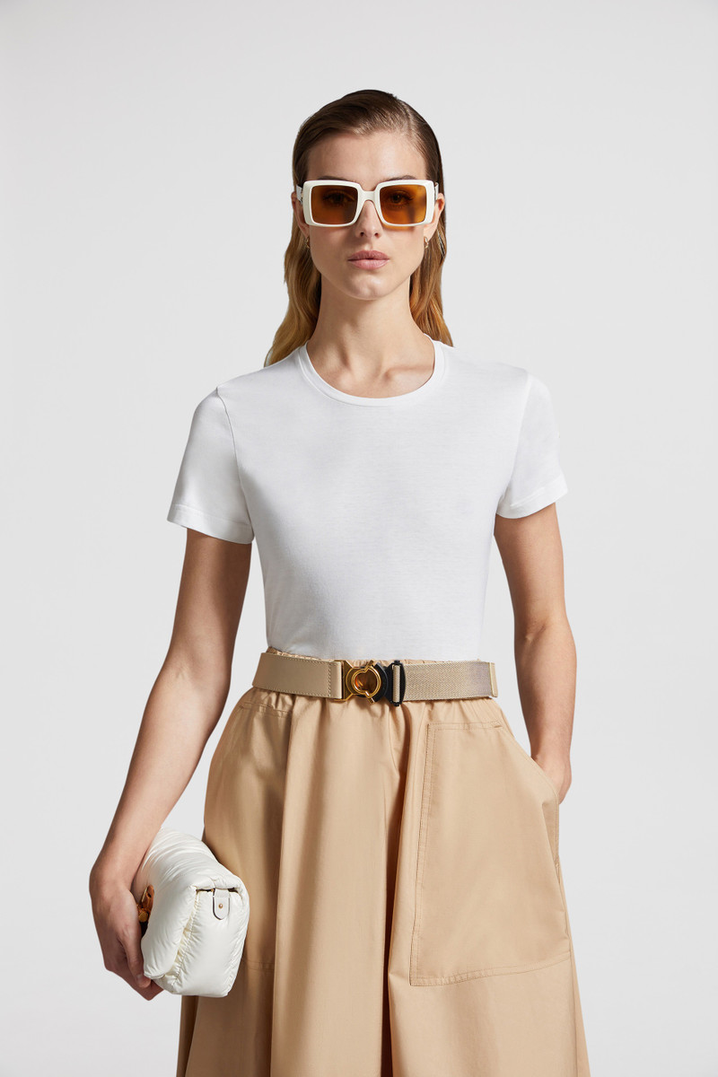 Moncler Logo Patch Cotton Jersey T-Shirt outlook