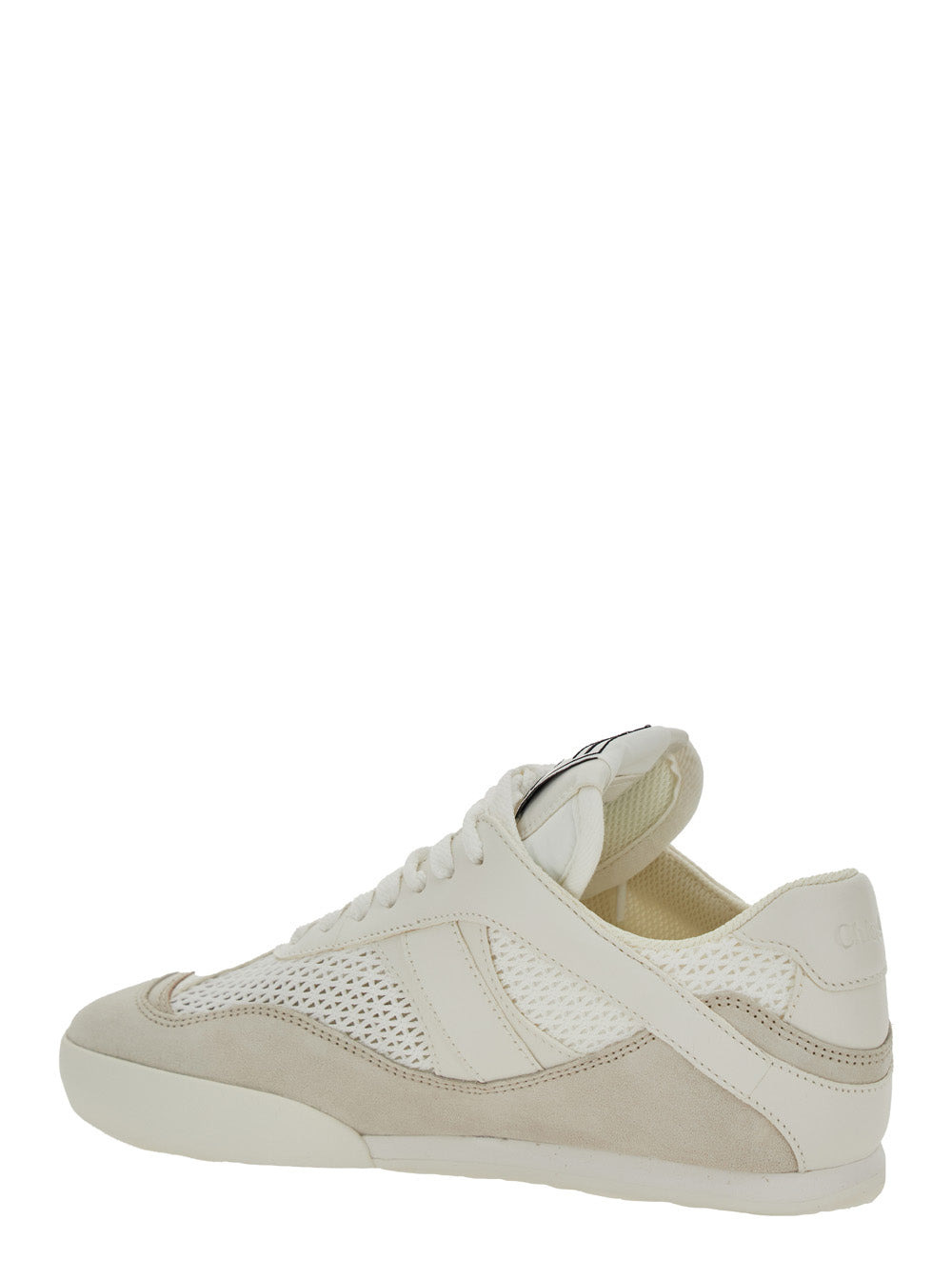 Chloé Women 'Kick' White Sneakers With Logo Patch On The Tongue And Logo Lettering On The Rear In Fa - 3
