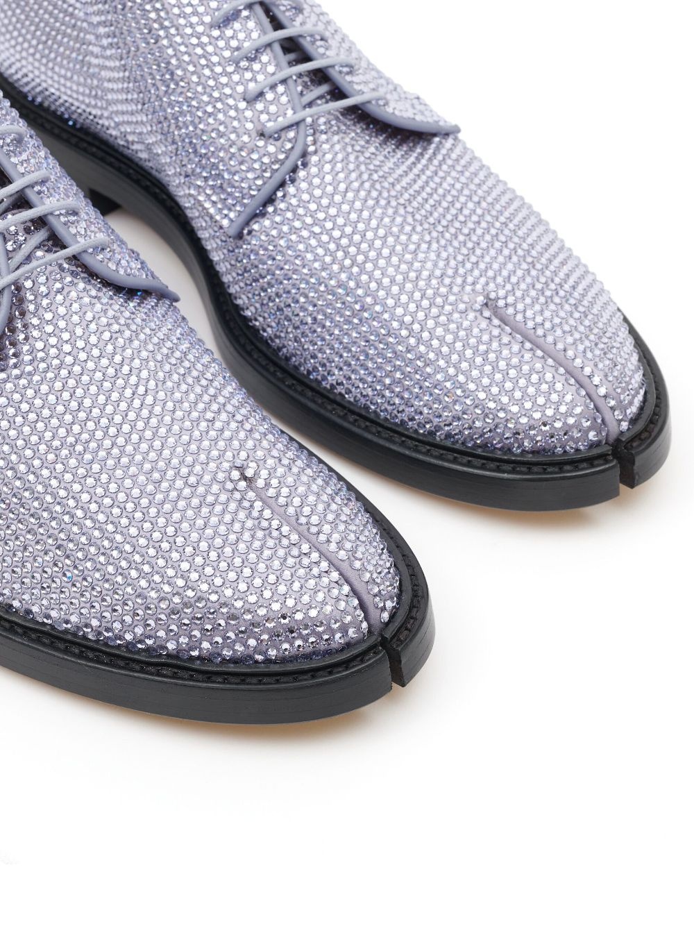 rhinestone-embellished lace-up shoes - 5