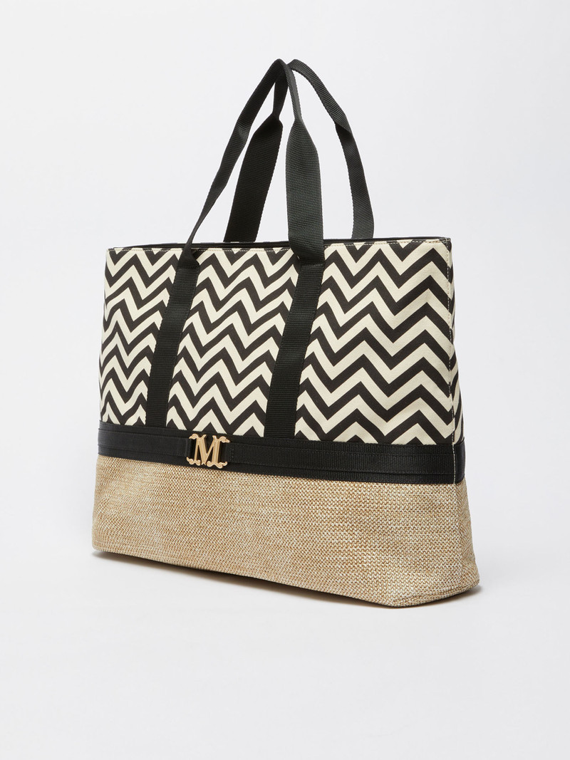 NINFE Printed canvas shopper bag 3