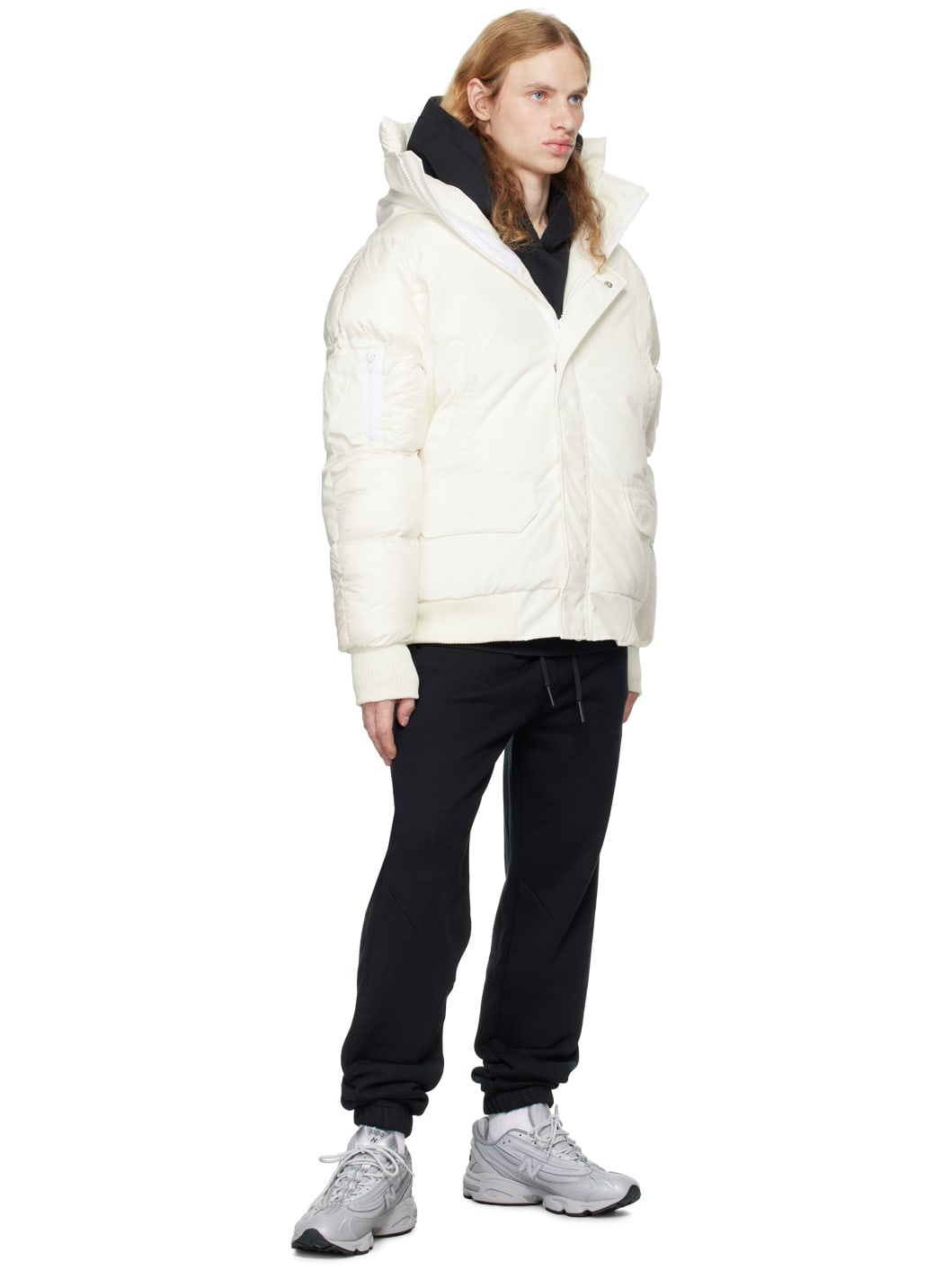 White 'Paradigm' Chilliwack Bomber Down Jacket - 5