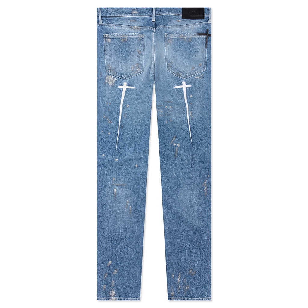BRYANT JEAN - MID BLUE/SILVER PAINTS - 2