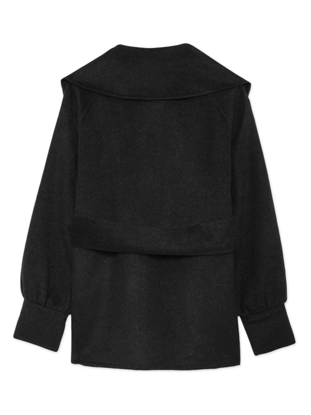 belted-waist wool-blend jacket - 6