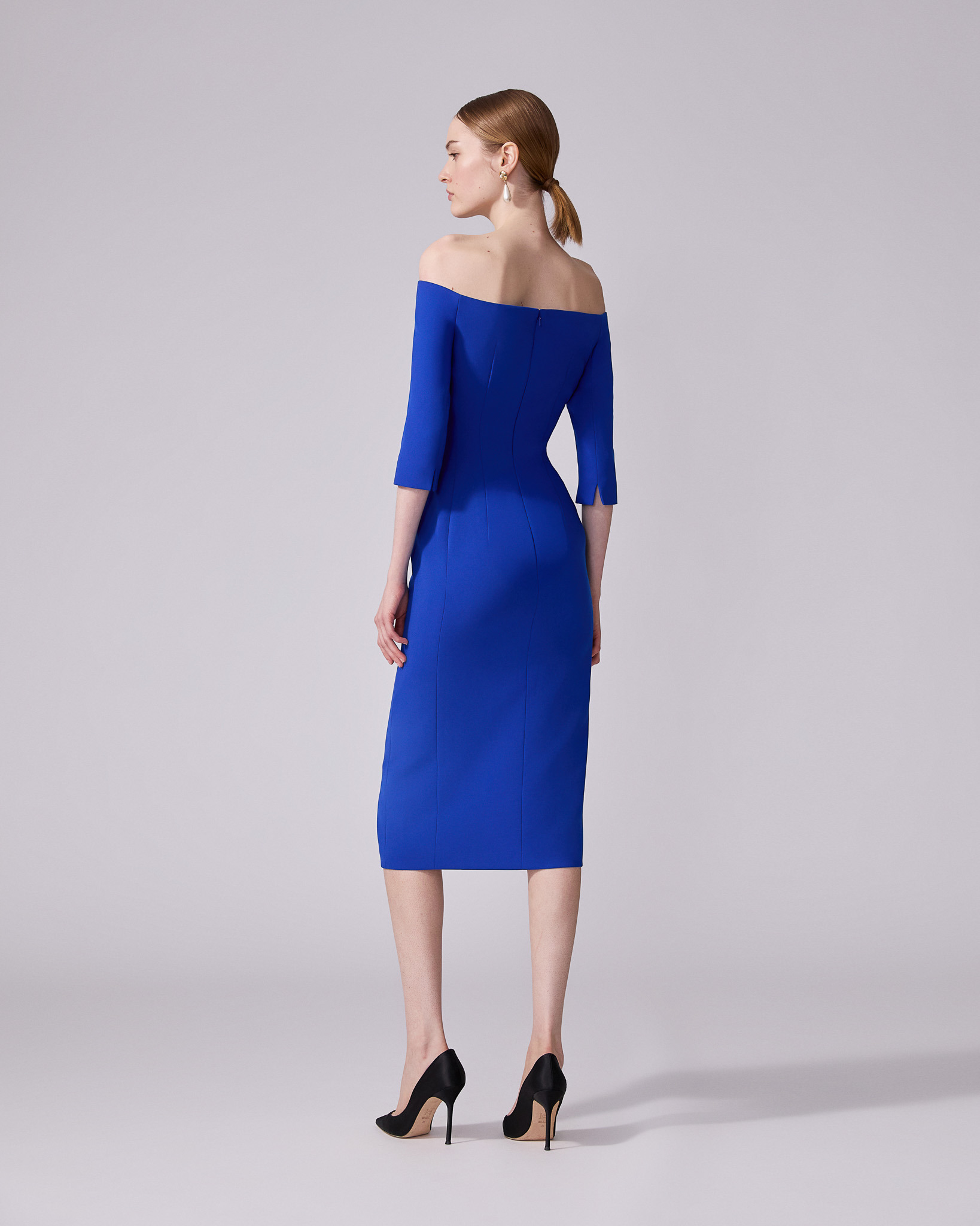 Off-Shoulder Midi Dress - 3