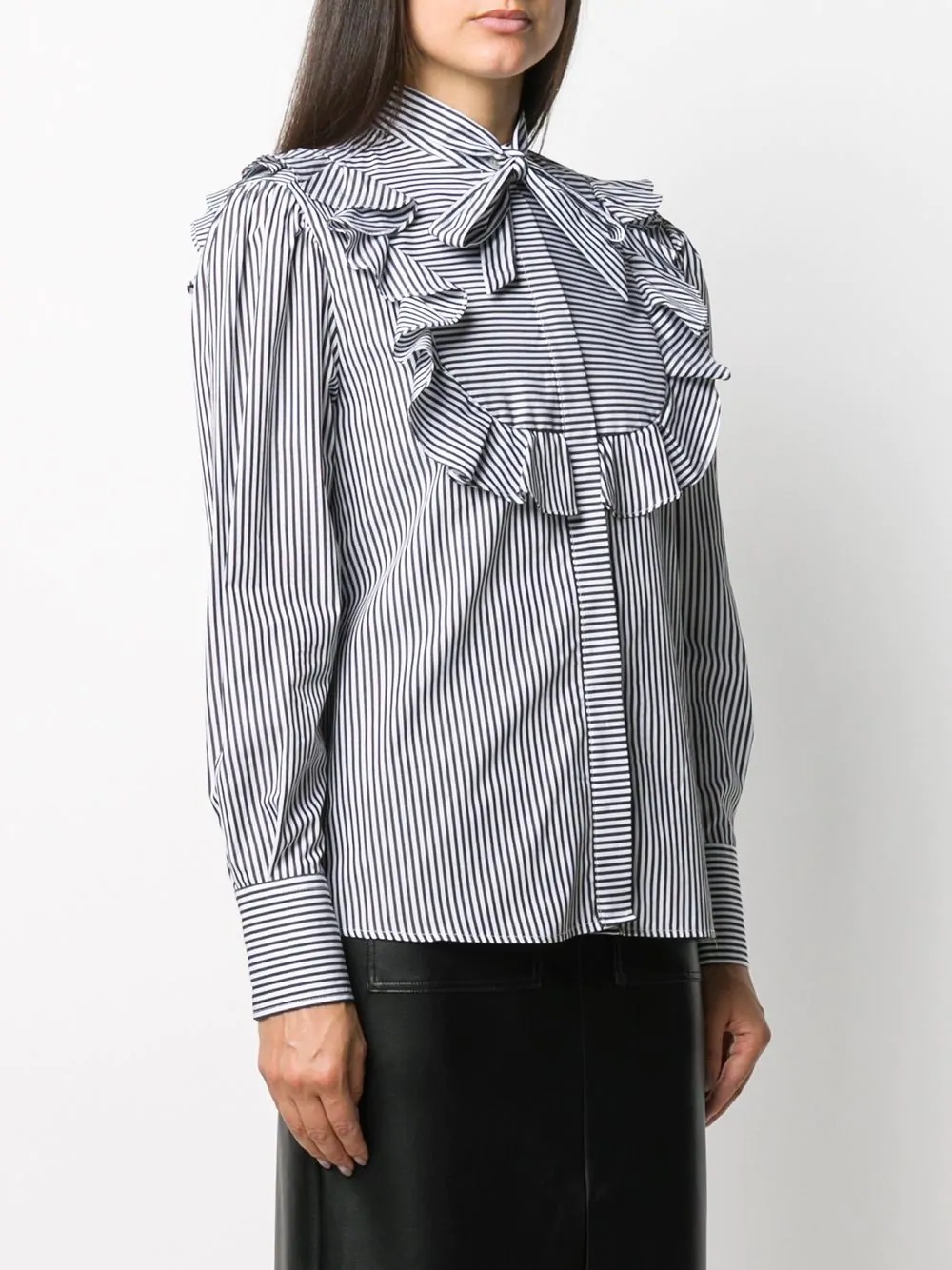 ruffled striped blouse - 3