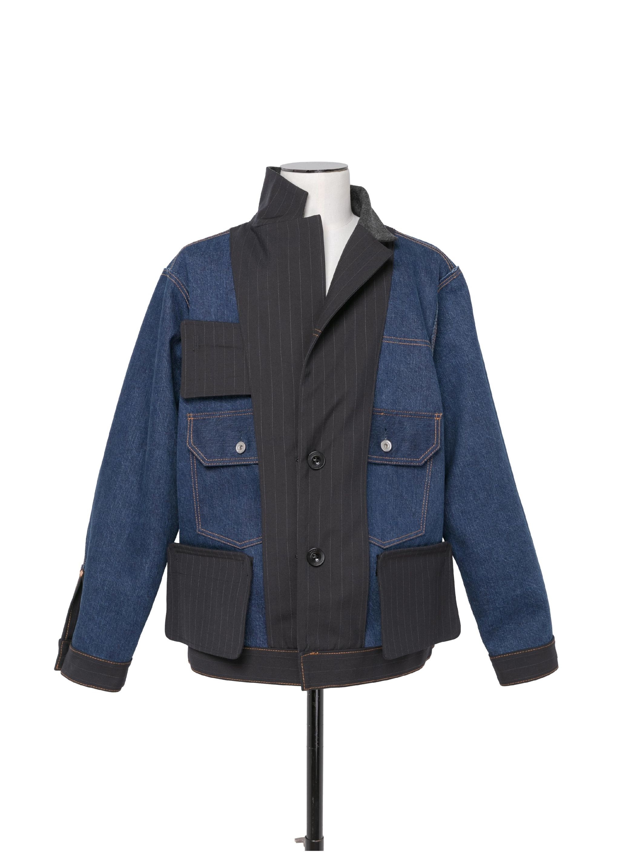 sacai Chalk Stripe Bonding Jacket | REVERSIBLE