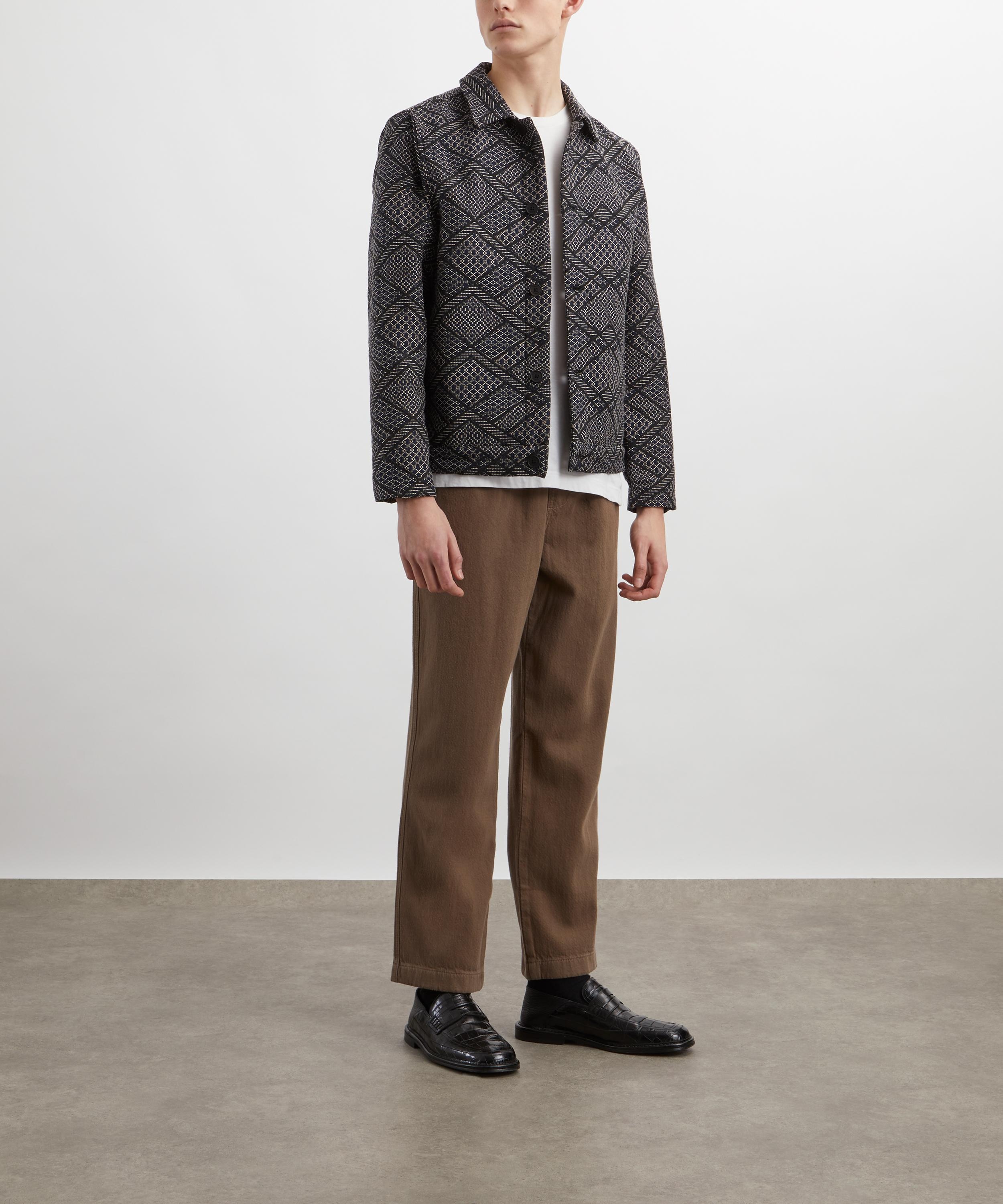 Textured Terry Travel Trousers in Taupe - 2