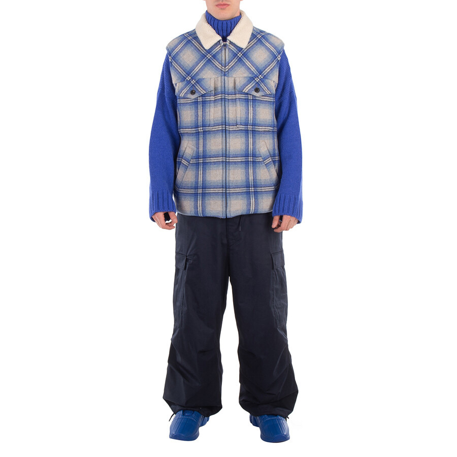 Isabel Marant Men's Blue Kiran Plaid-Check Gilet - 2