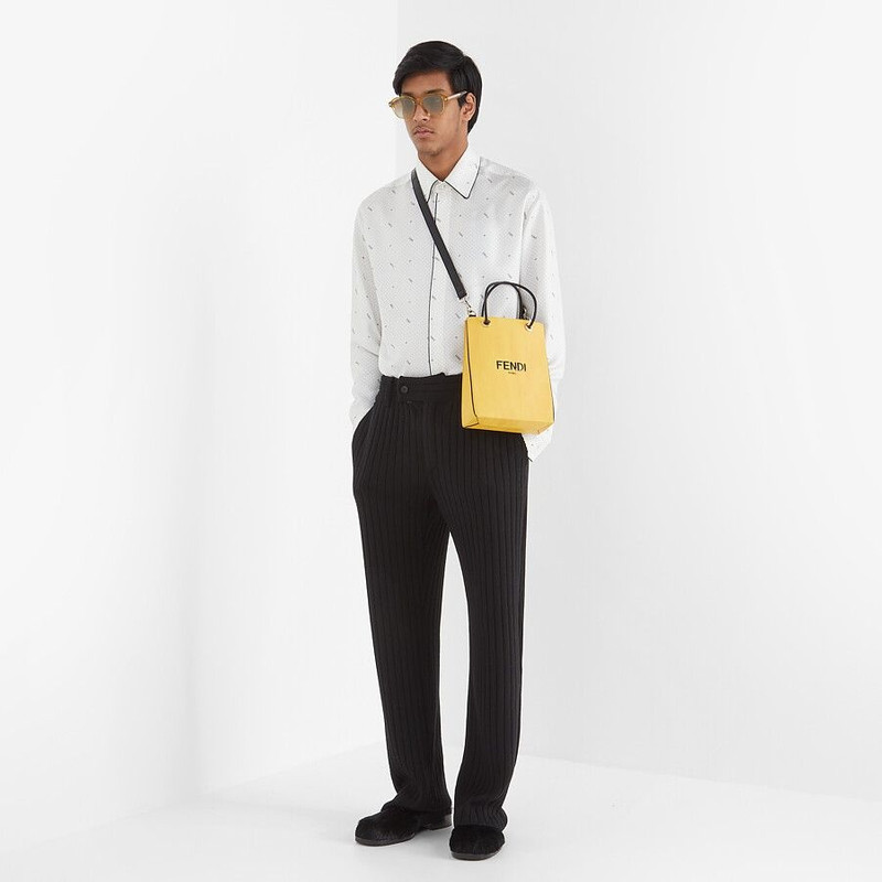 Yellow leather bag 6