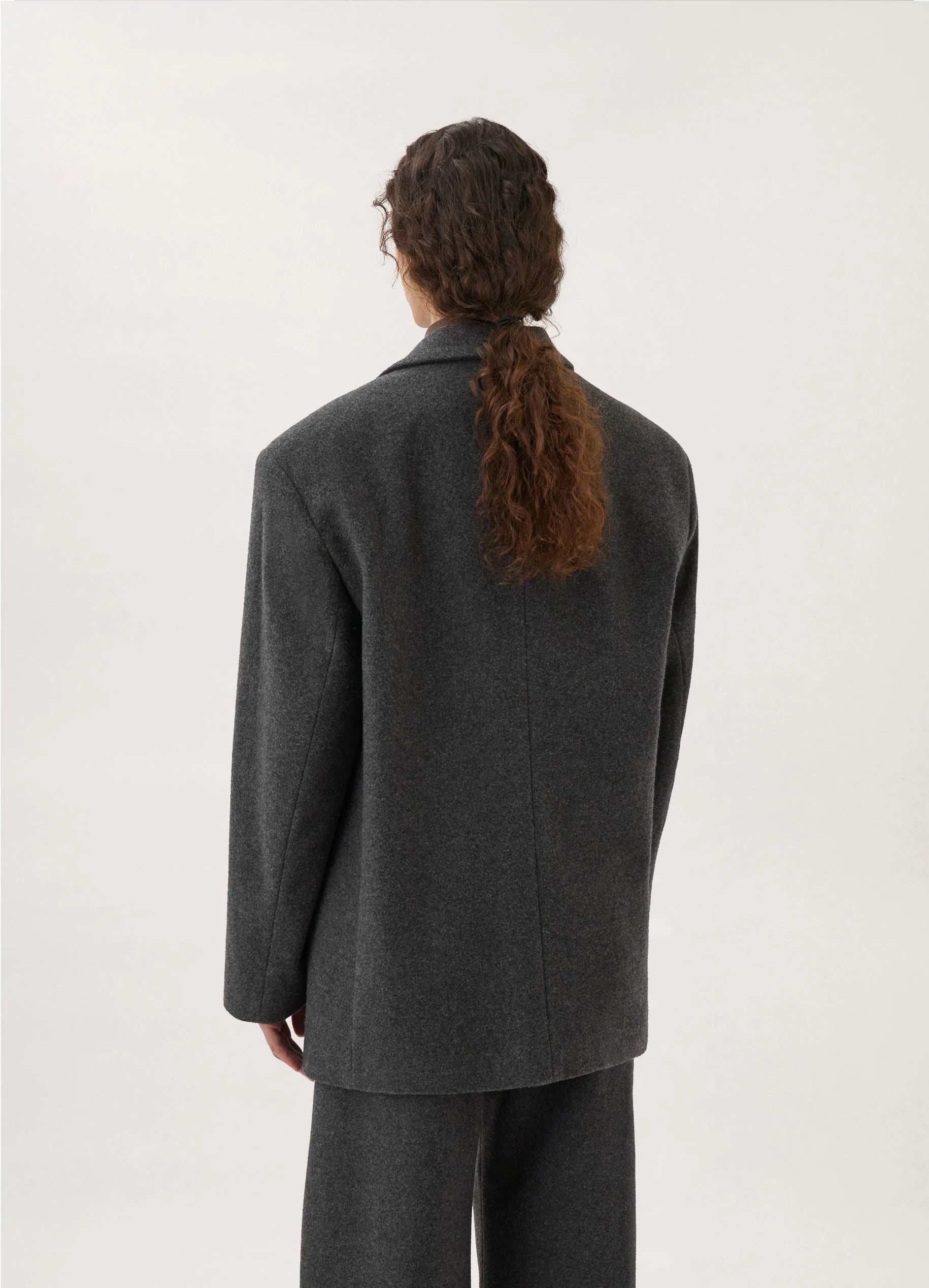 Lemaire BOXY SINGLE BREASTED JACKET SOFT FELTED WOOL | REVERSIBLE