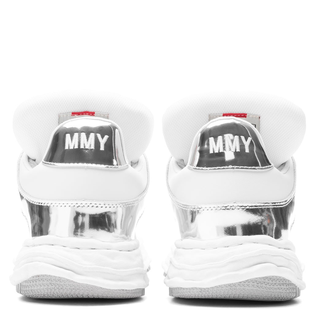 WAYNE LOW TOP SNEAKERS - SILVER/WHITE - 4