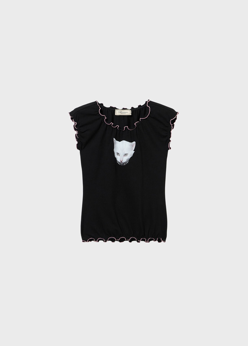 JERSEY SWEATER WITH PUPPY PRINT AND RUFFLES 1