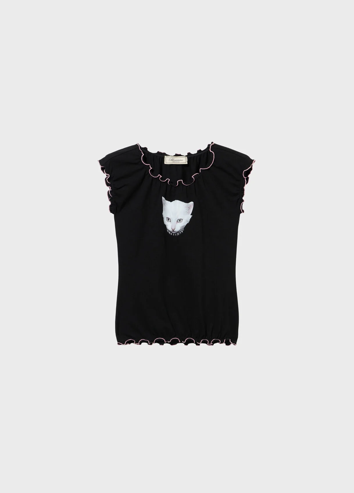 JERSEY SWEATER WITH PUPPY PRINT AND RUFFLES - 1