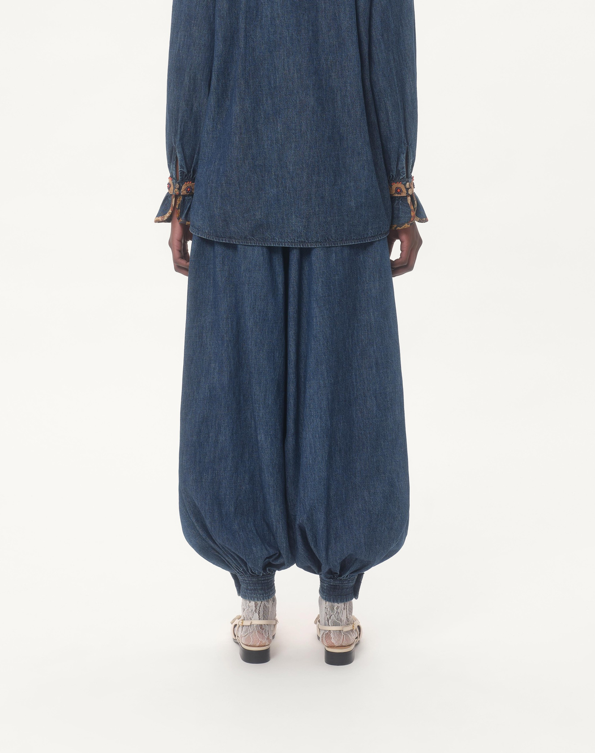CHAMBRAY DENIM PANTS - 6