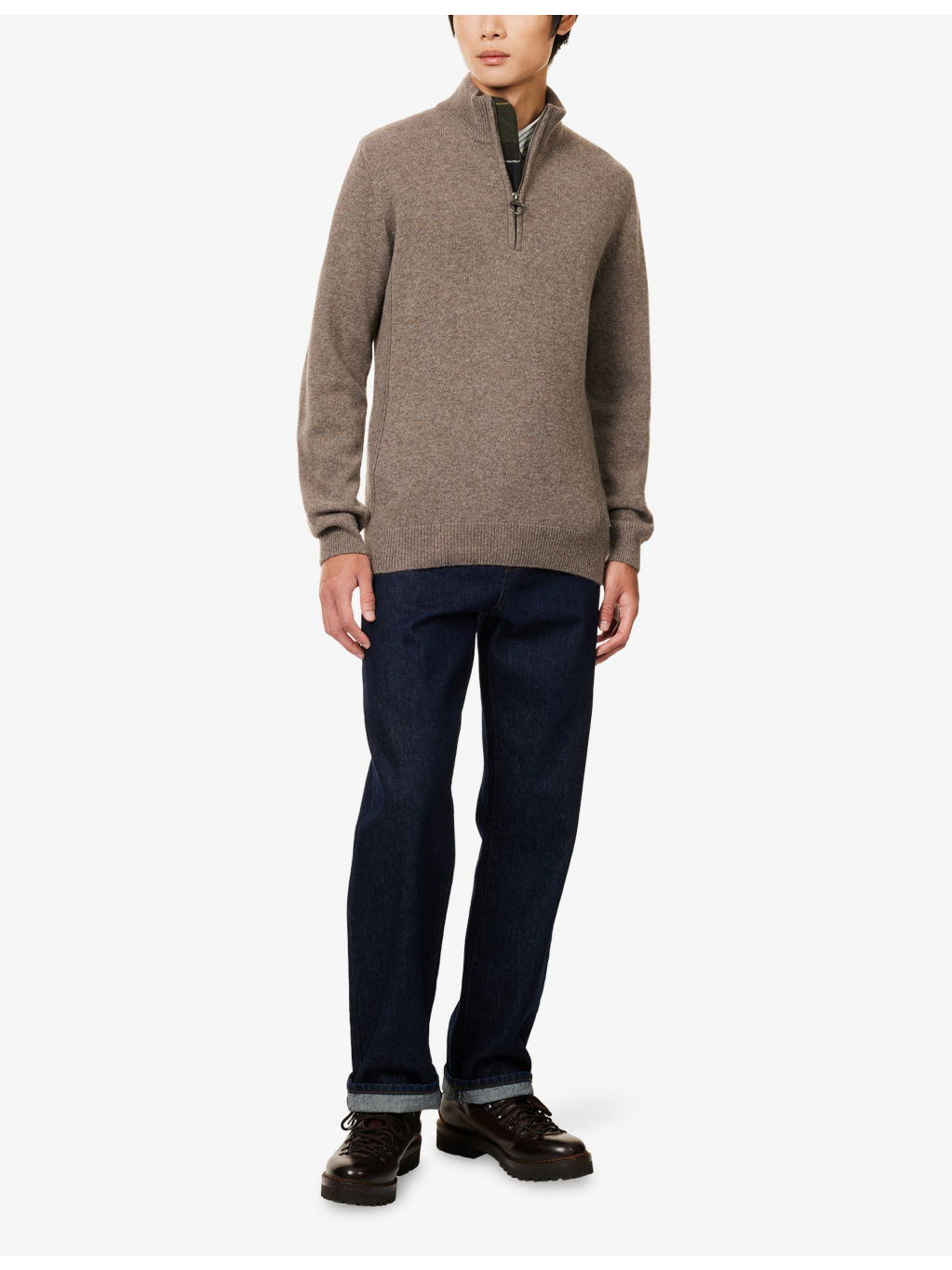 Holden Checked Elbow-Patch Wool Knitted Top - 2