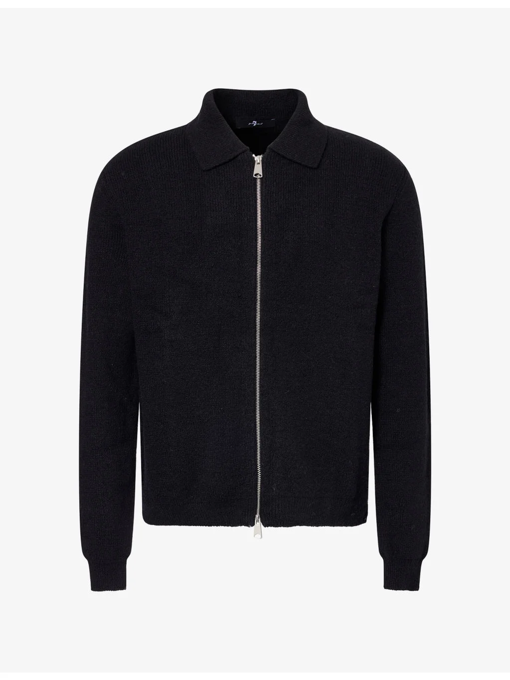 Polo-Collar Zip Cotton-Blend Cardigan - 1