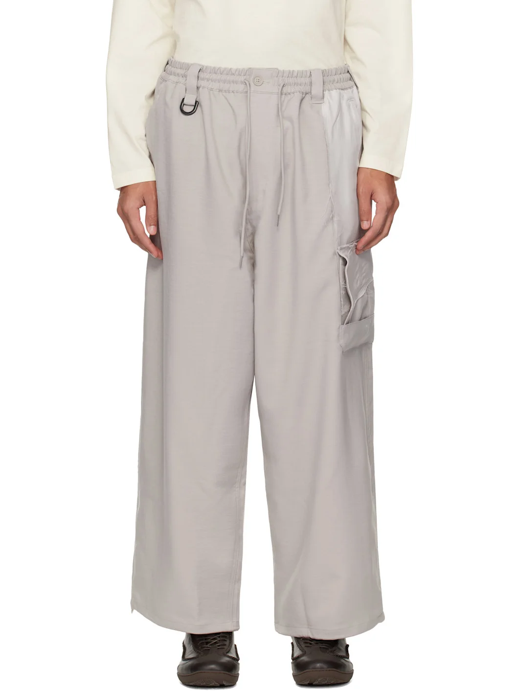 Beige Sport Uniform Straight Cargo Pants - 1