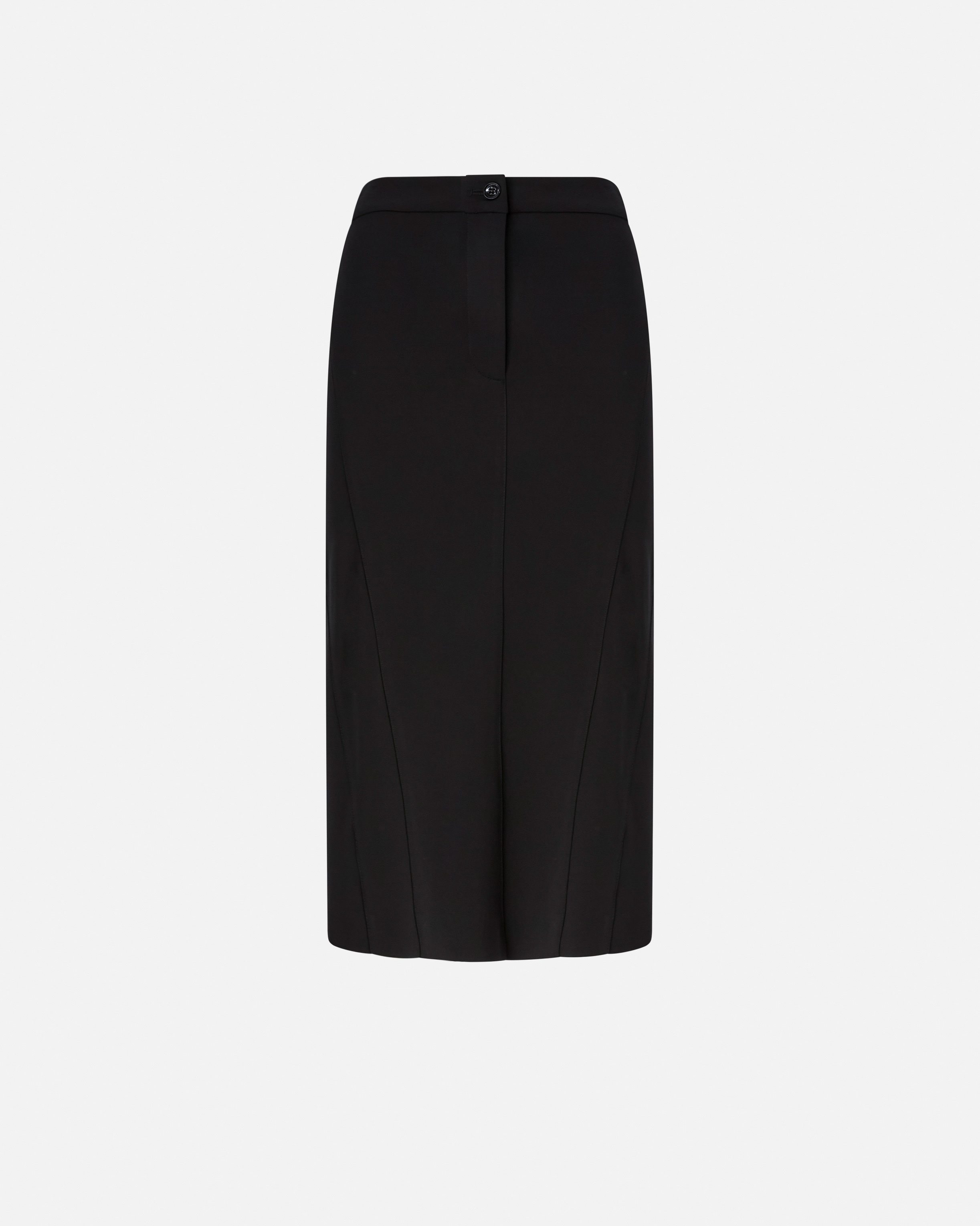 FABRIC STITCH MIDI SKIRT WITH BACK SLIT - 1