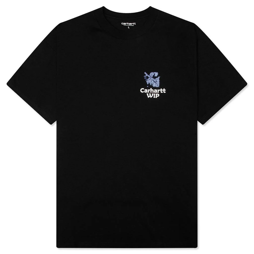 S/S GRAPE PICKER T-SHIRT - BLACK - 1