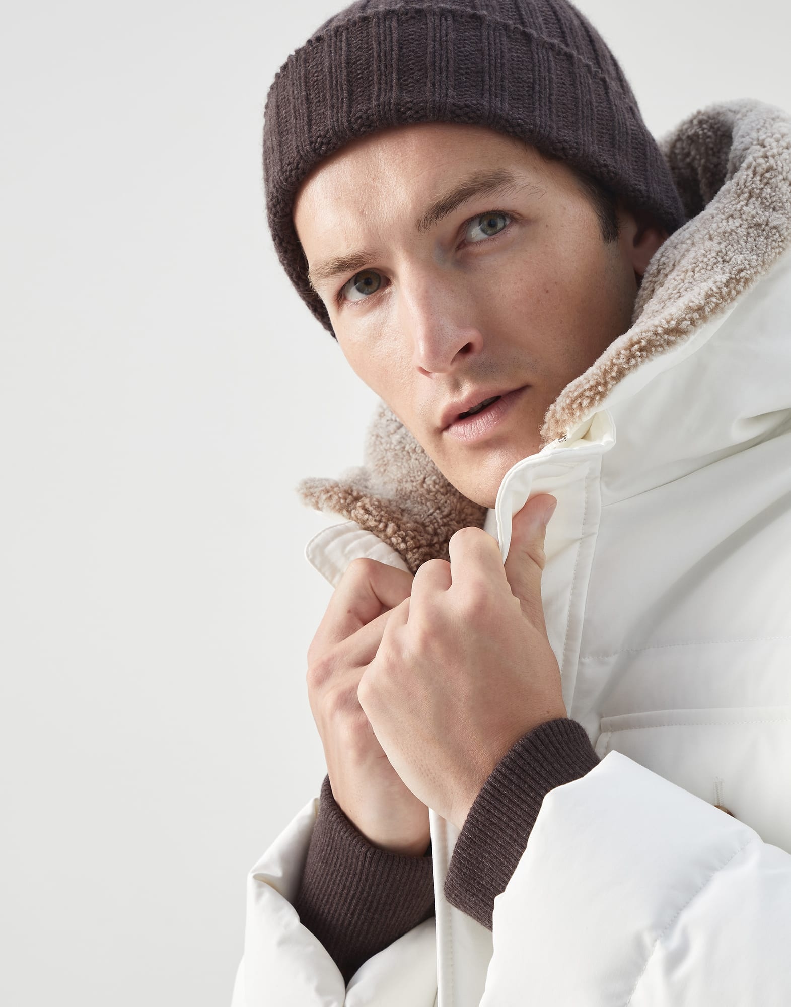 Ribbed cashmere chiné beanie - 3